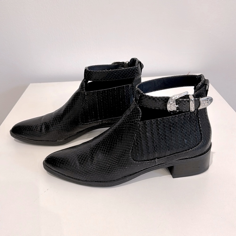 ZARA Booties🐊 Croc print Vintage style